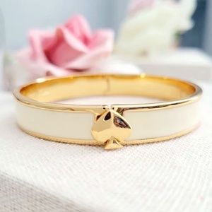 Kate Spade white Enamel hinge bracelet